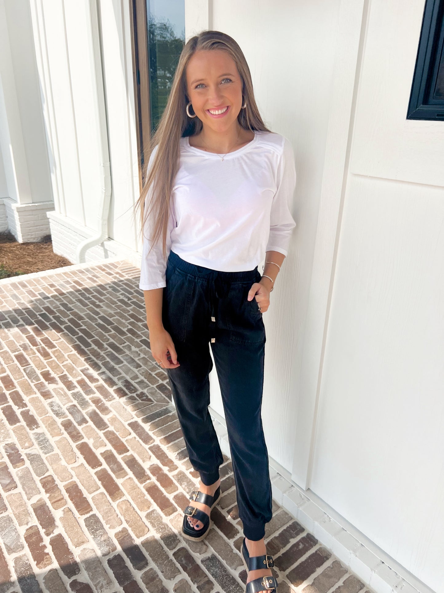 The Jacey Black Denim Joggers