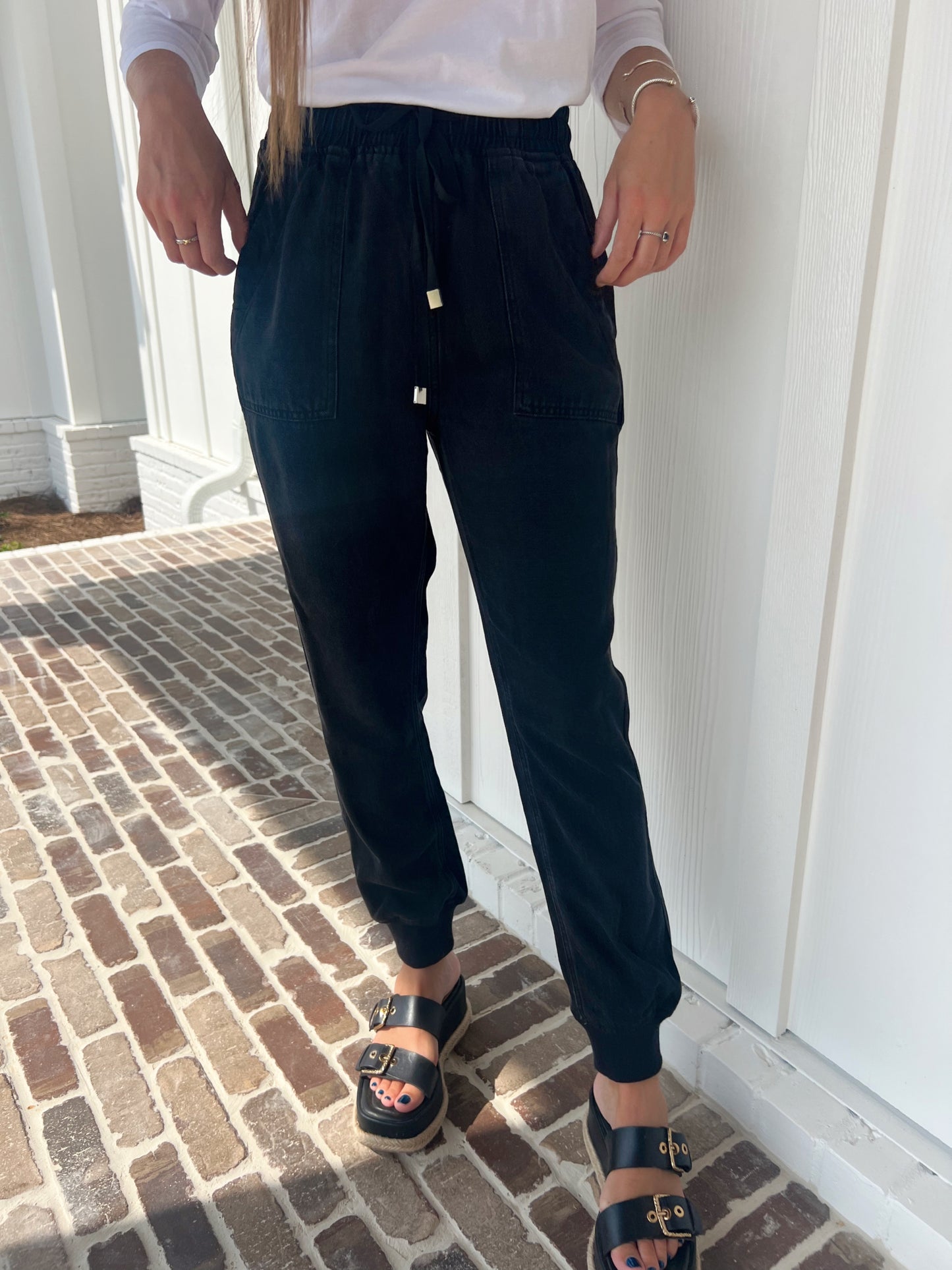 The Jacey Black Denim Joggers