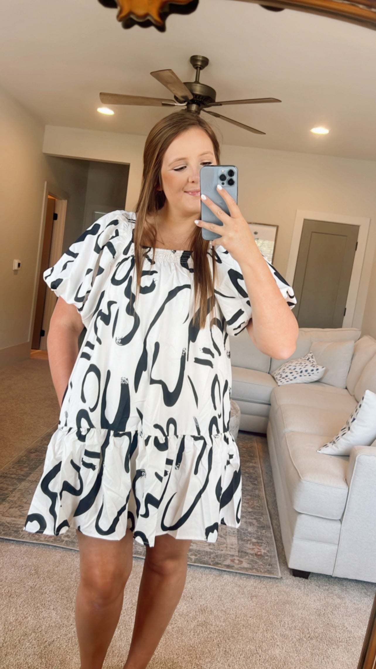 The Bubble Sleeve Mini Dress