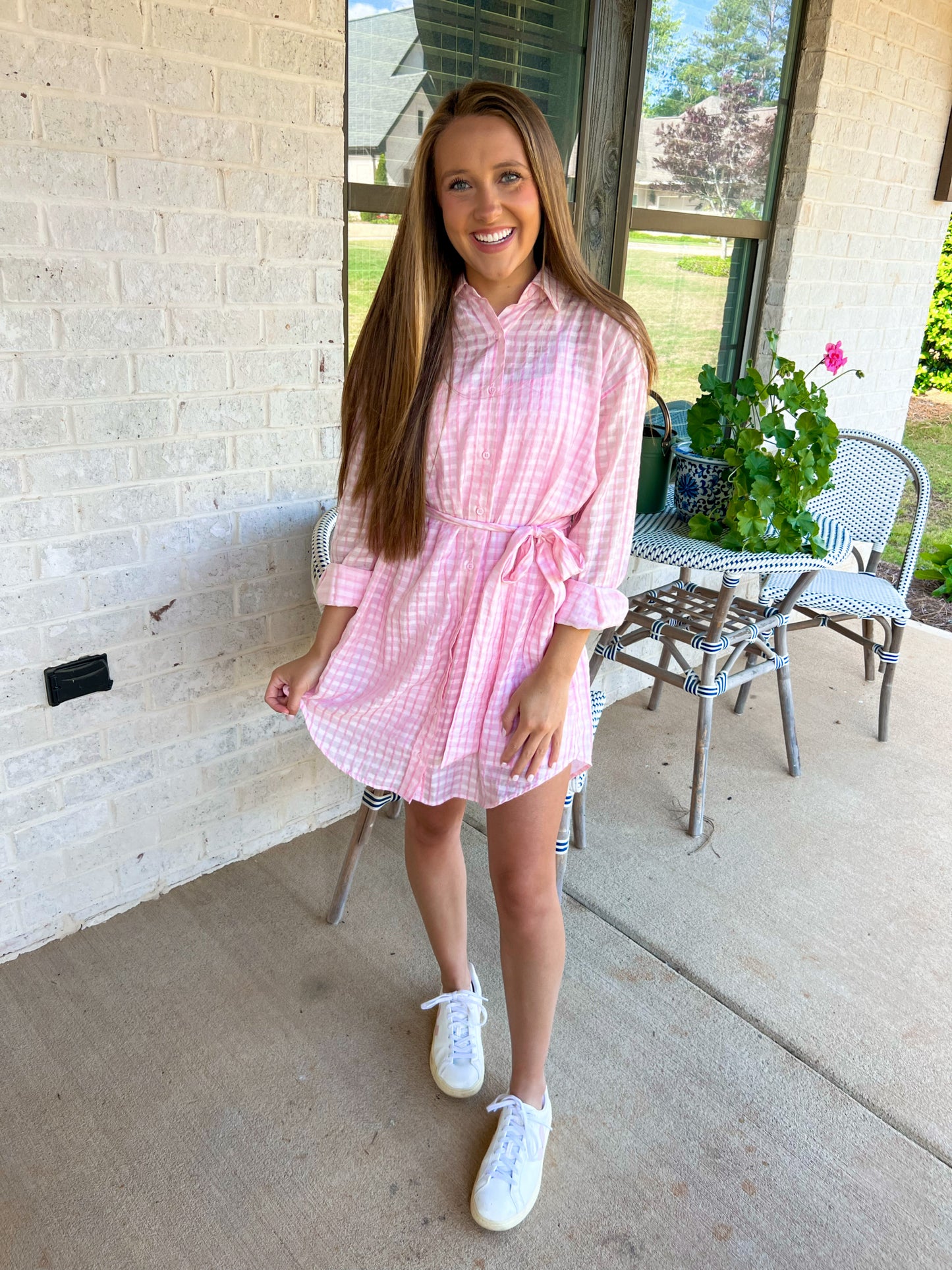 Sydney Striped Belted Tunic Dress