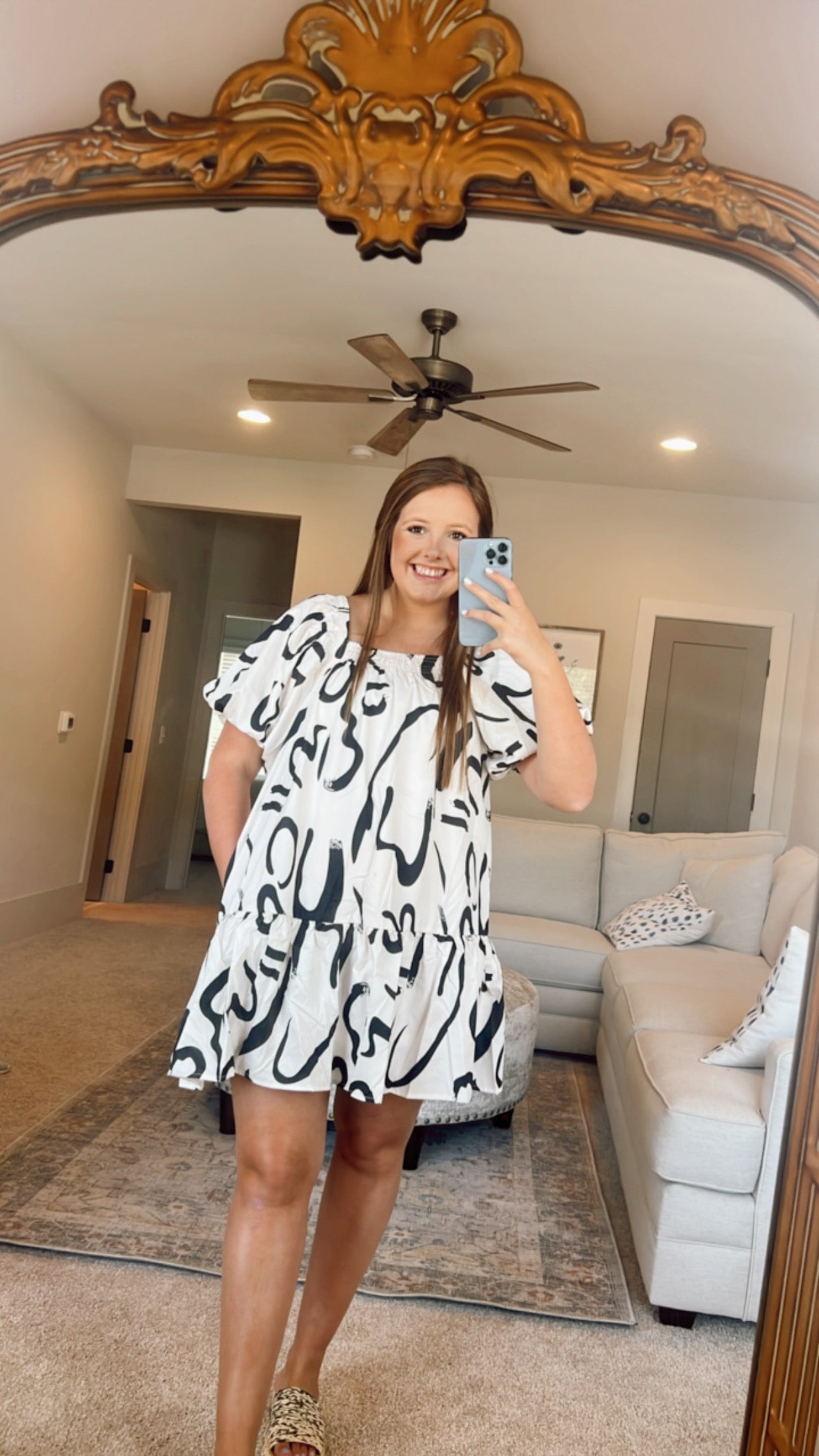 The Bubble Sleeve Mini Dress