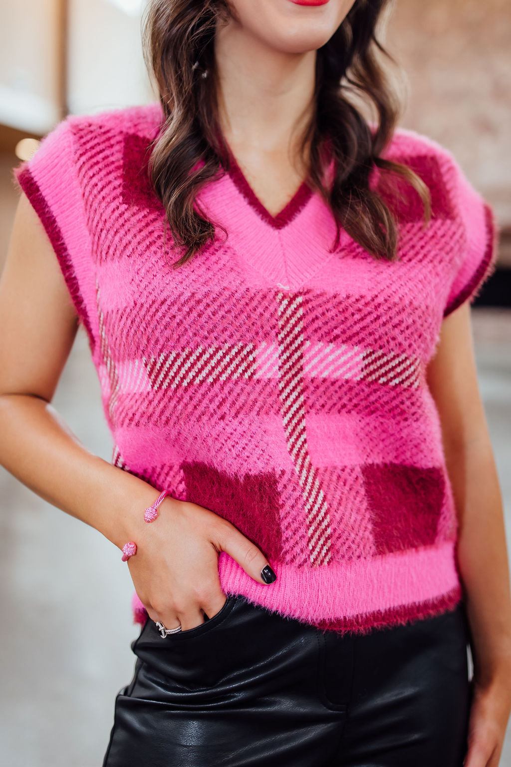 Candy Cane V-Neck Sweater