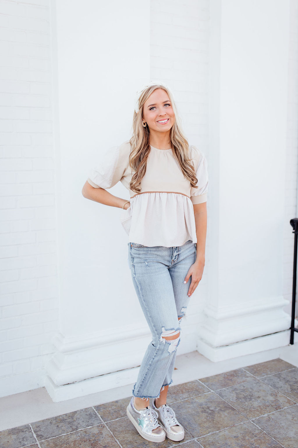 Fit and Flare Toffee Top