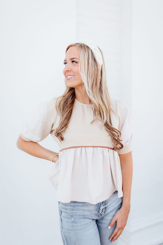 Fit and Flare Toffee Top