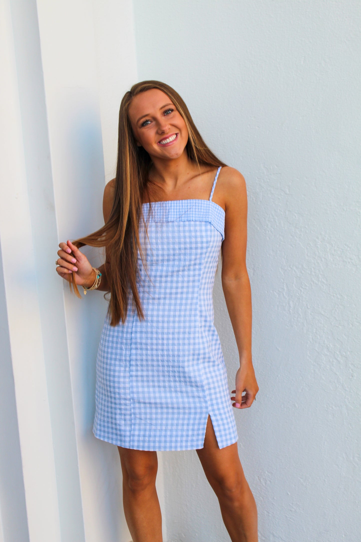 The Parker Dress in Baby Blue
