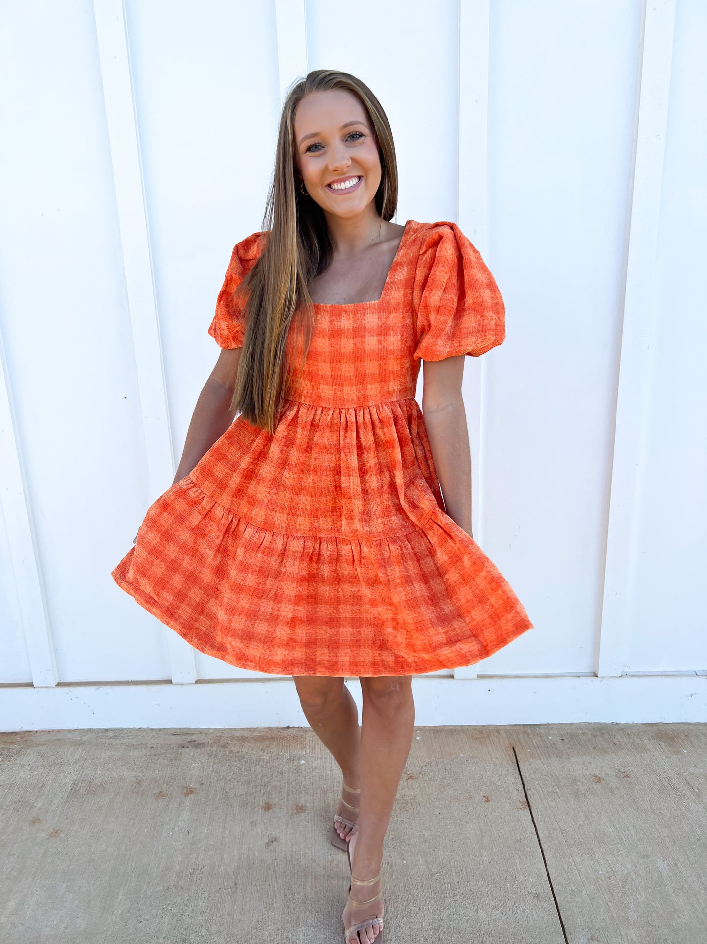 Pumpkin Tweed Dress