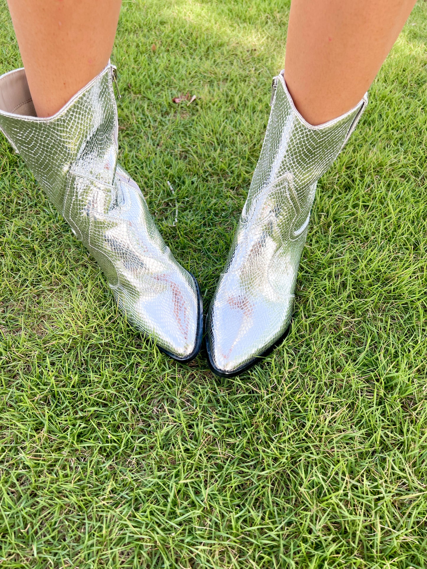 Silver Snake Boots
