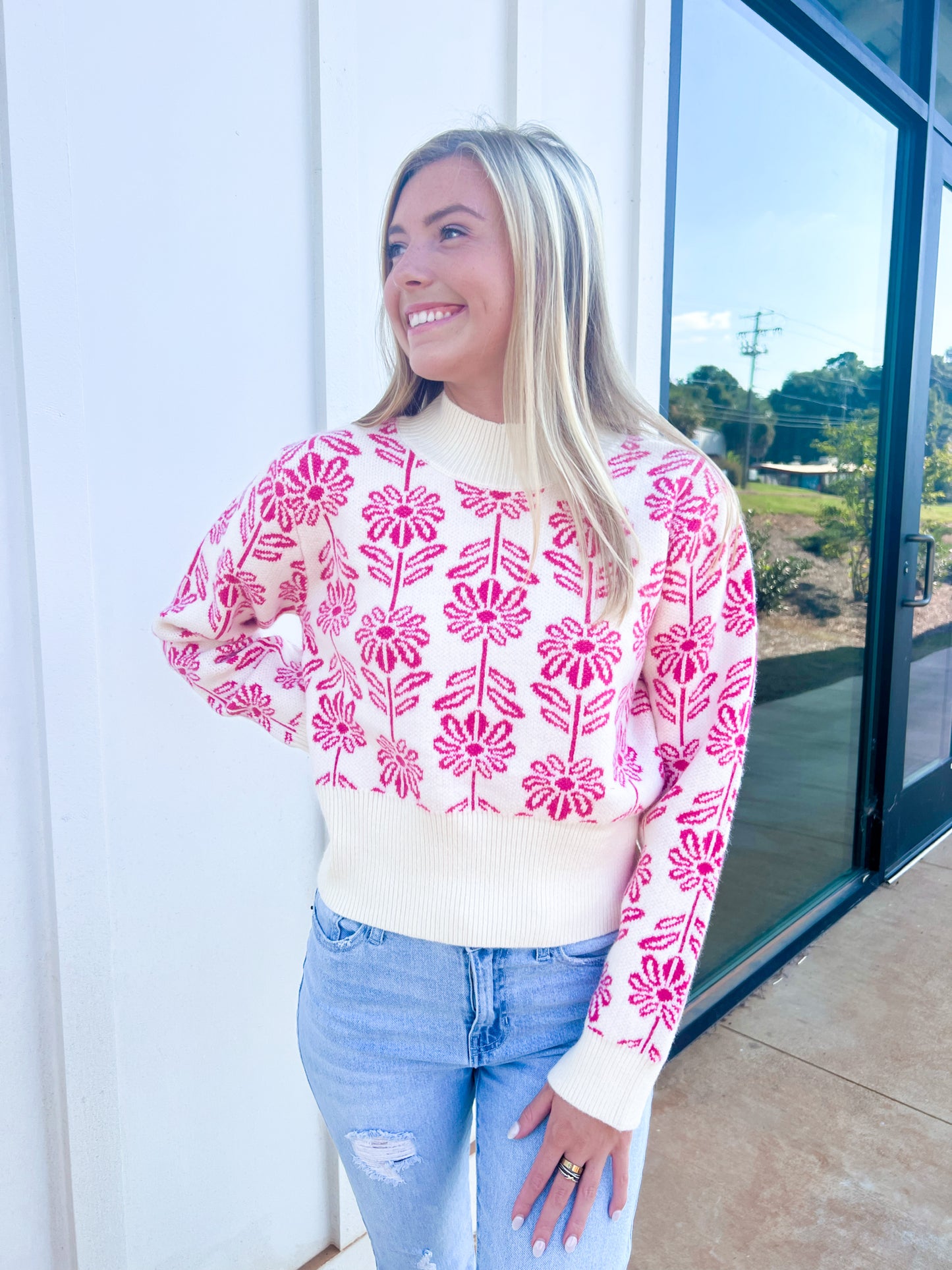 The Mayflower Sweater in Pink