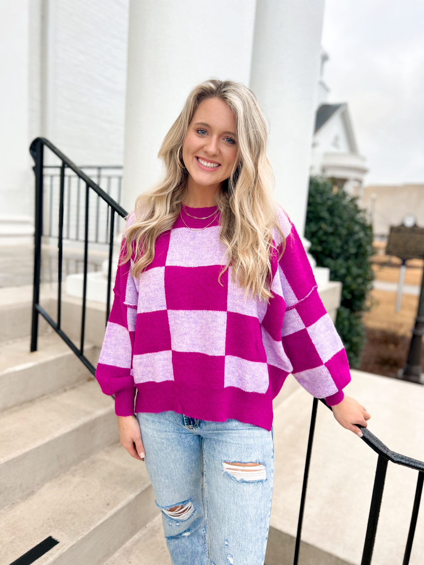Sol Checkered Sweater