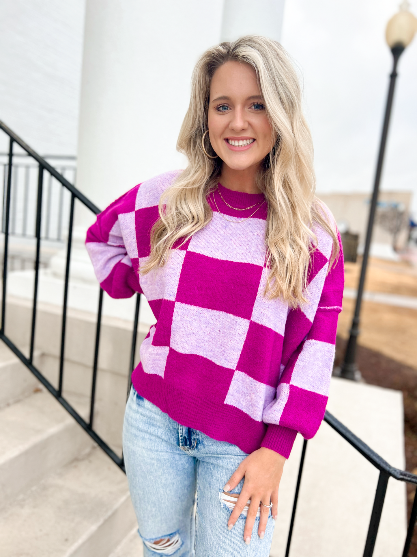Sol Checkered Sweater